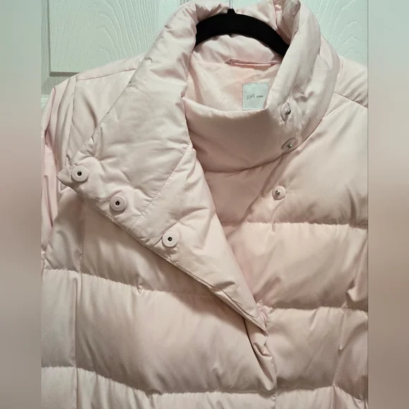 JJill Down-filled quilted pale pink puffer jacket Size Large - Picture 9 of 16